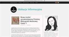 Desktop Screenshot of edukacjainformacyjna.pl