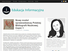 Tablet Screenshot of edukacjainformacyjna.pl